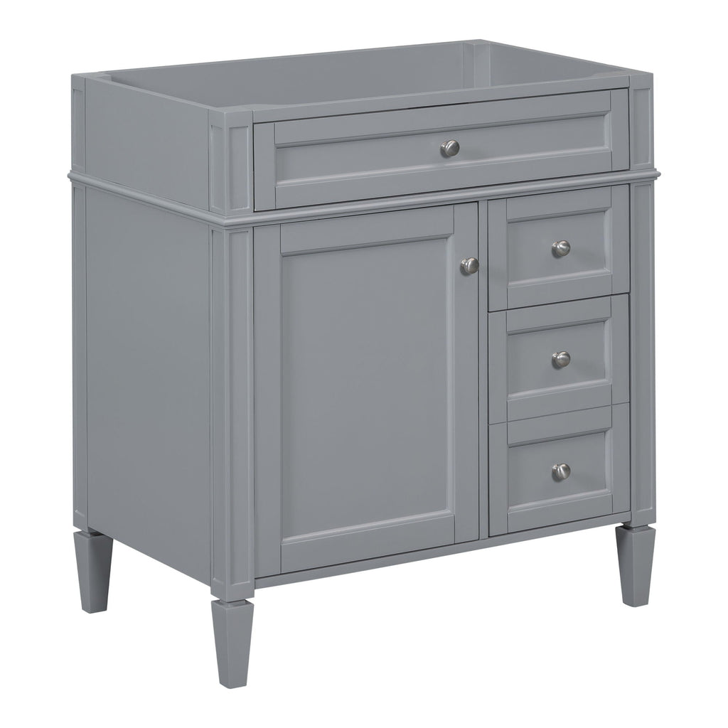 Bathroom Vanity With 2 Drawers And Tip-Out Drawer, Storage Cabinet by Unique Piece Furniture