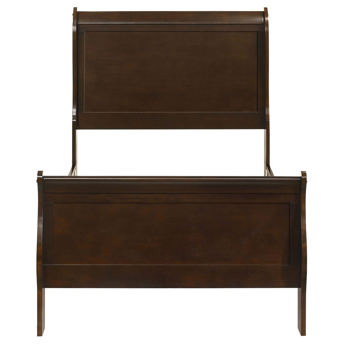 Louis Philippe Wood Twin Sleigh Bed Cappuccino by Unique Piece Furniture