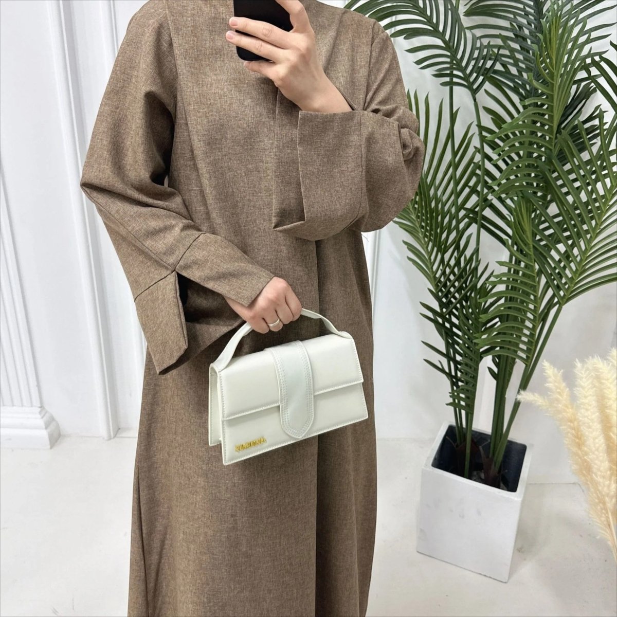 Elegant Loose Abaya with Pockets (MA104) by Mariam's Collection