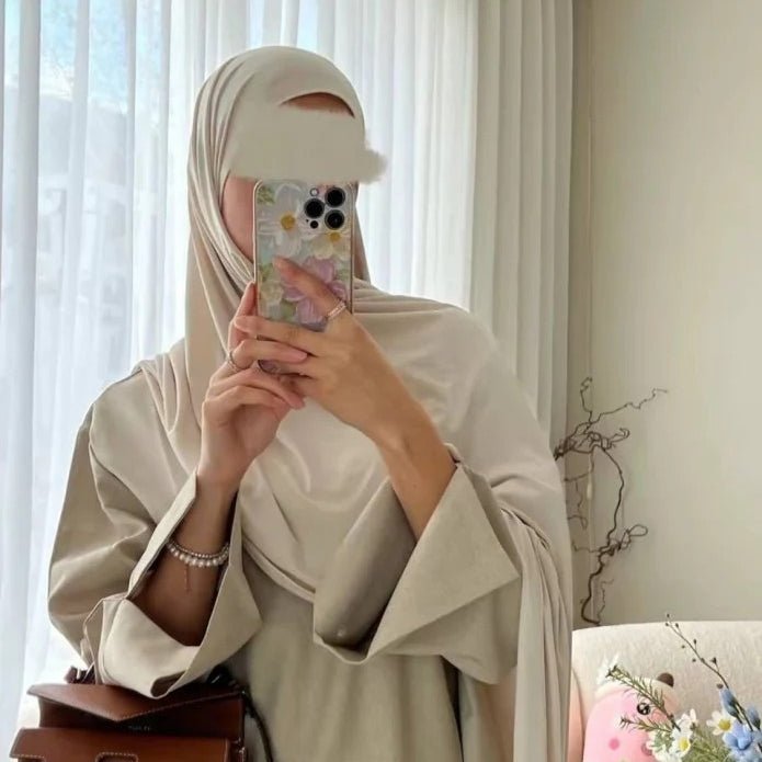 Elegant Loose Abaya with Pockets (MA104) by Mariam's Collection