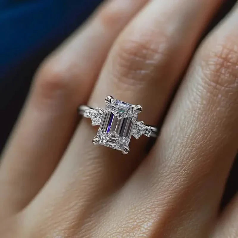 Elegant Princess Cut Cubic Zirconia Engagement Ring by DailySale