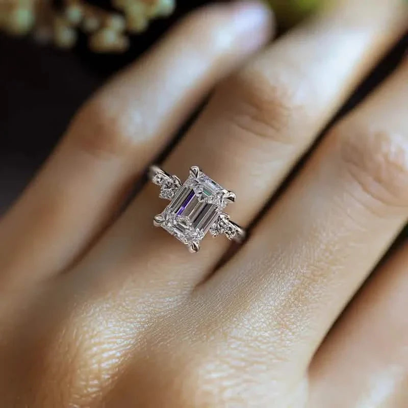 Elegant Princess Cut Cubic Zirconia Engagement Ring by DailySale