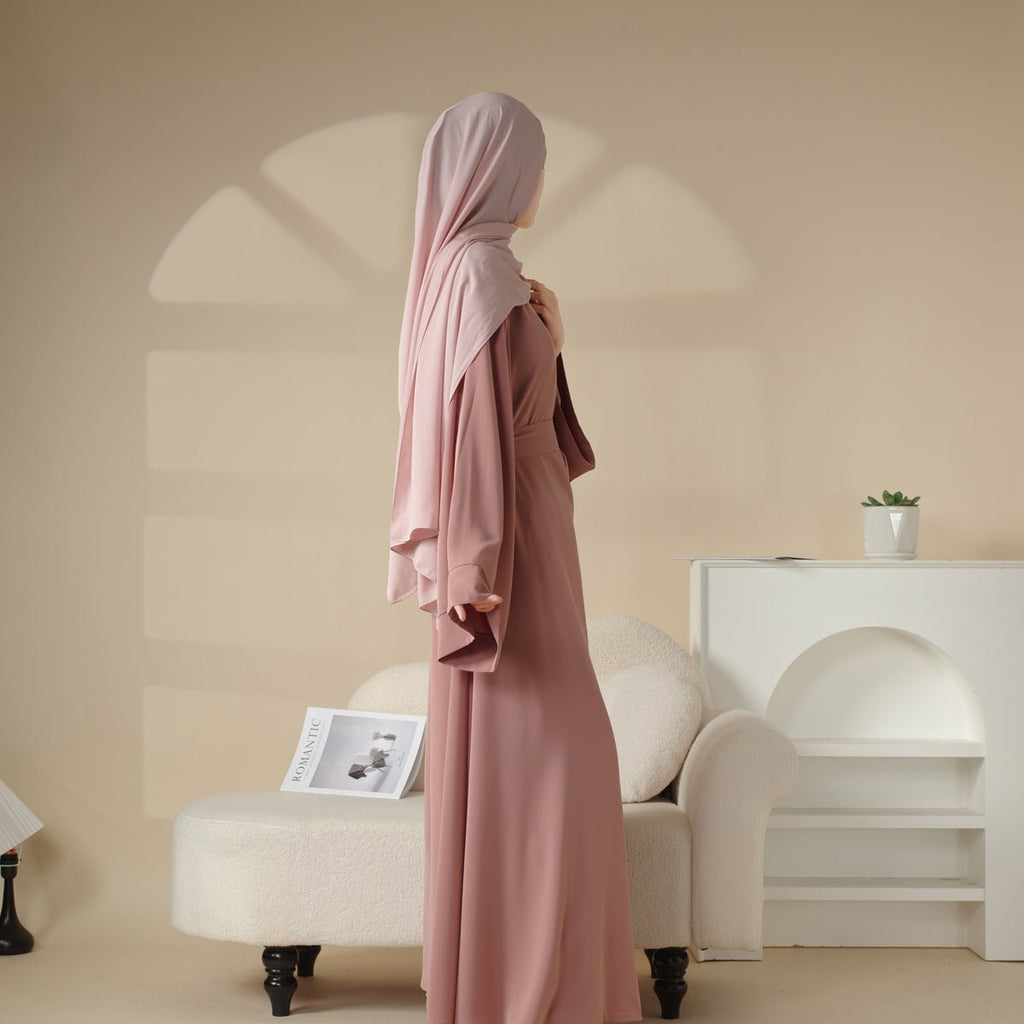 Elegant Solid Color Abaya For Muslimahs (MA036) by Mariam's Collection