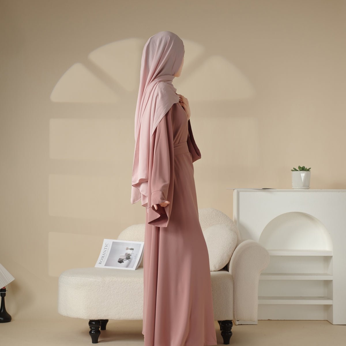 Elegant Solid Color Abaya For Muslimahs (MA036) by Mariam's Collection