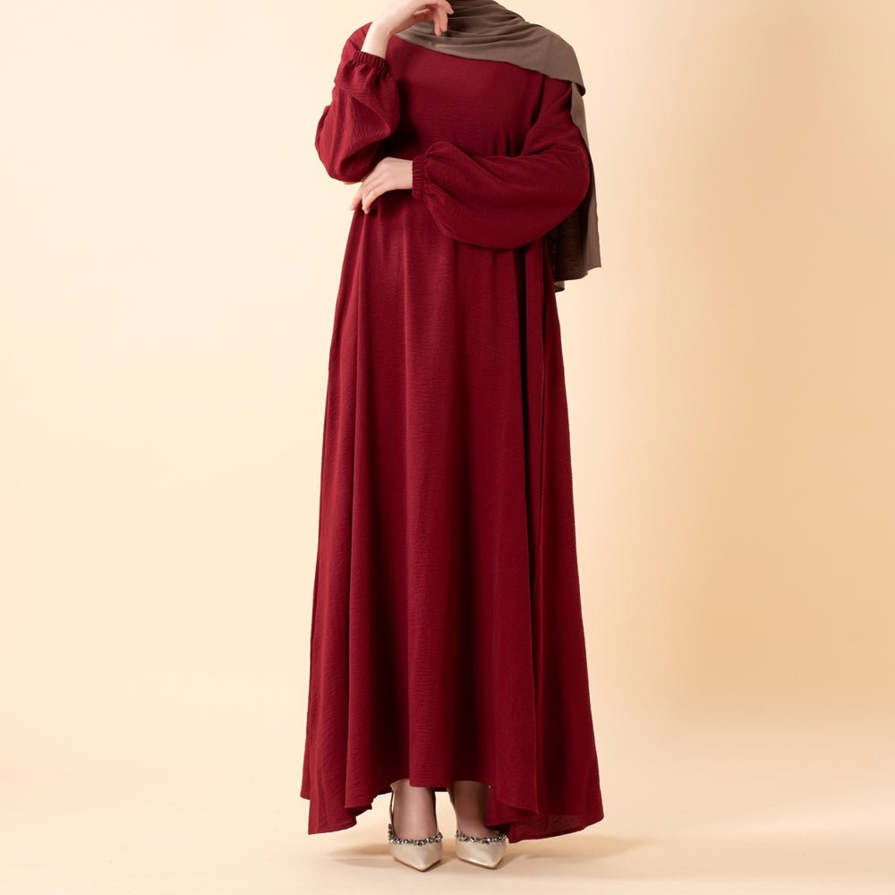 Essential Flow Crepe Maxi Dress with Pockets (MA385) by Mariam's Collection