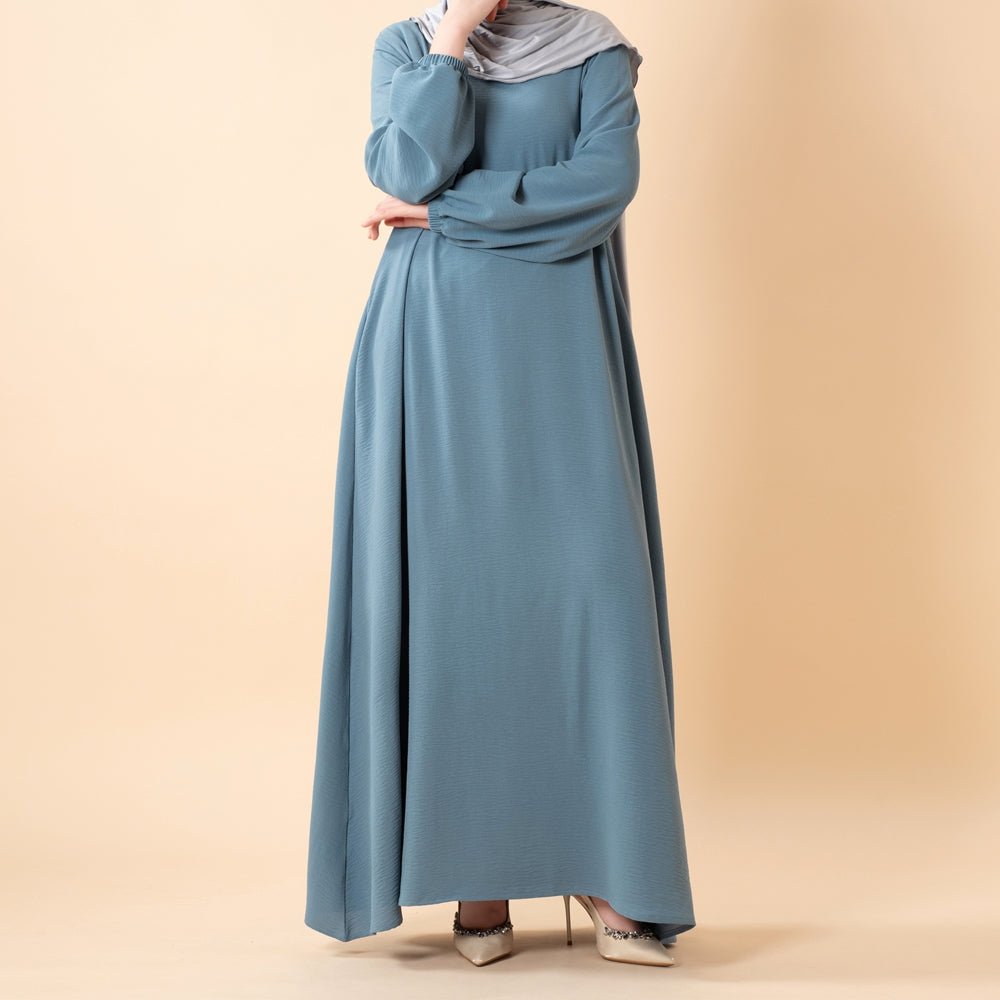 Essential Flow Crepe Maxi Dress with Pockets (MA385) by Mariam's Collection