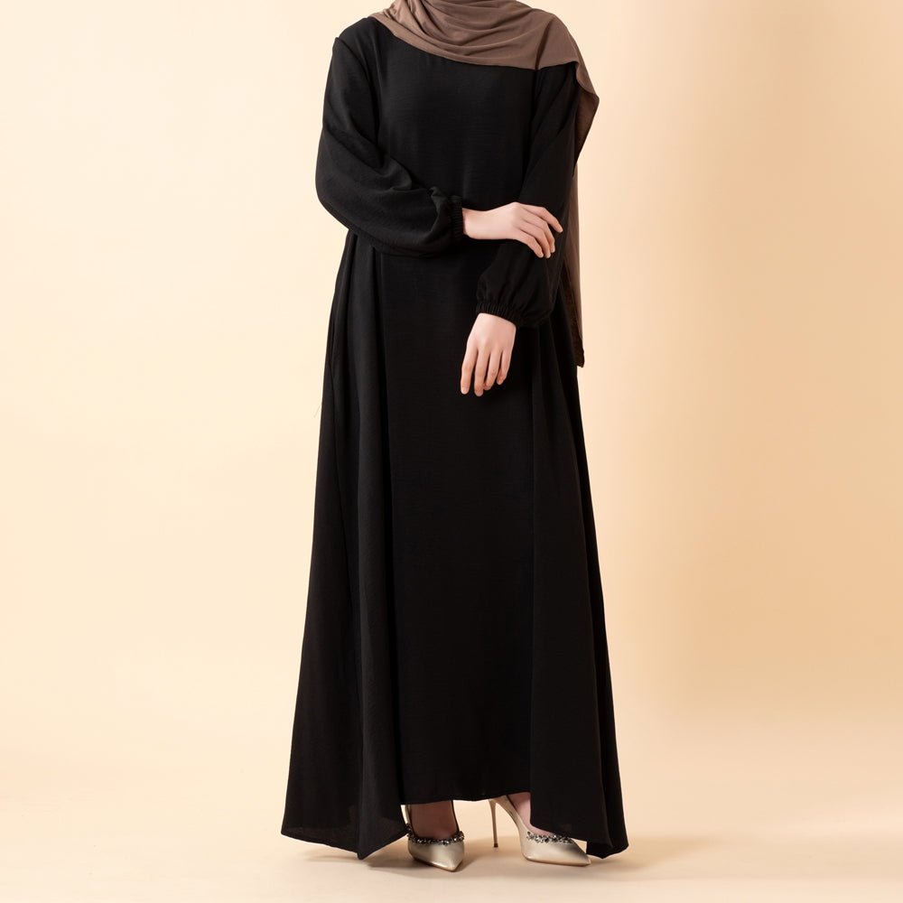 Essential Flow Crepe Maxi Dress with Pockets (MA385) by Mariam's Collection