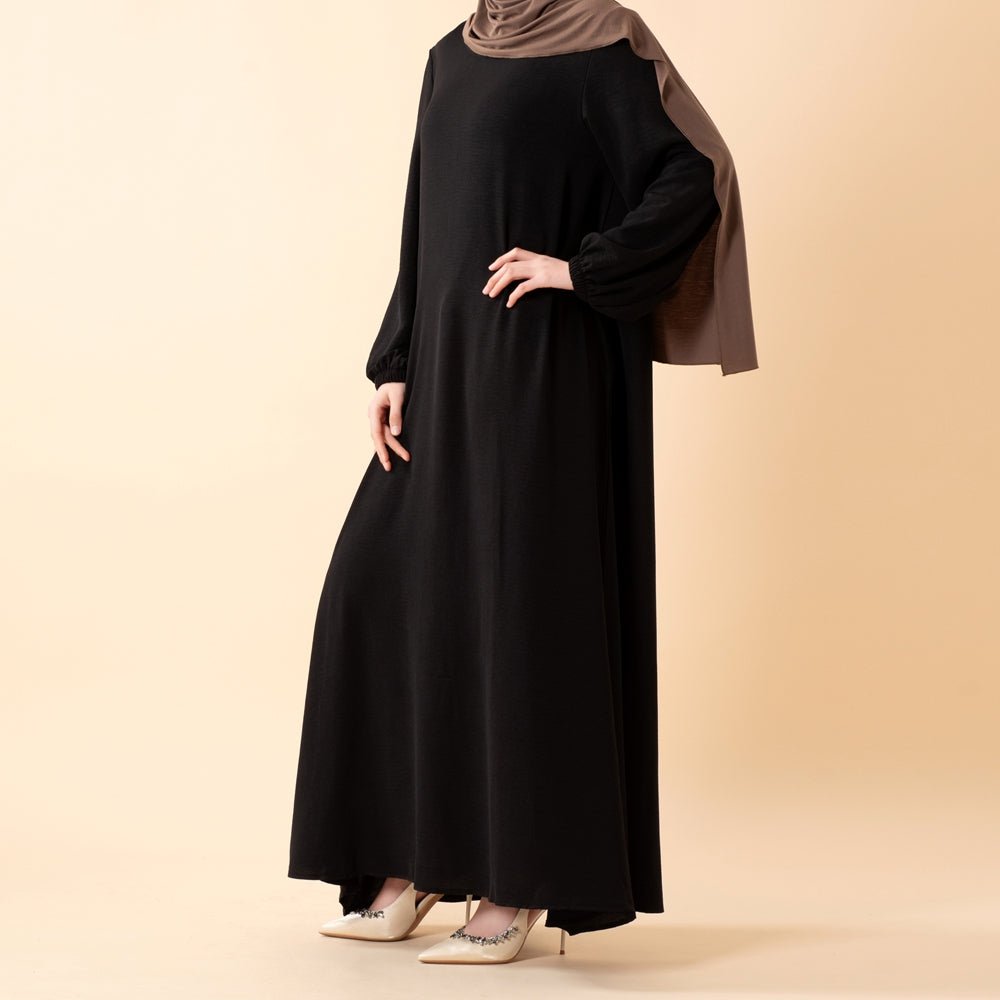 Essential Flow Crepe Maxi Dress with Pockets (MA385) by Mariam's Collection