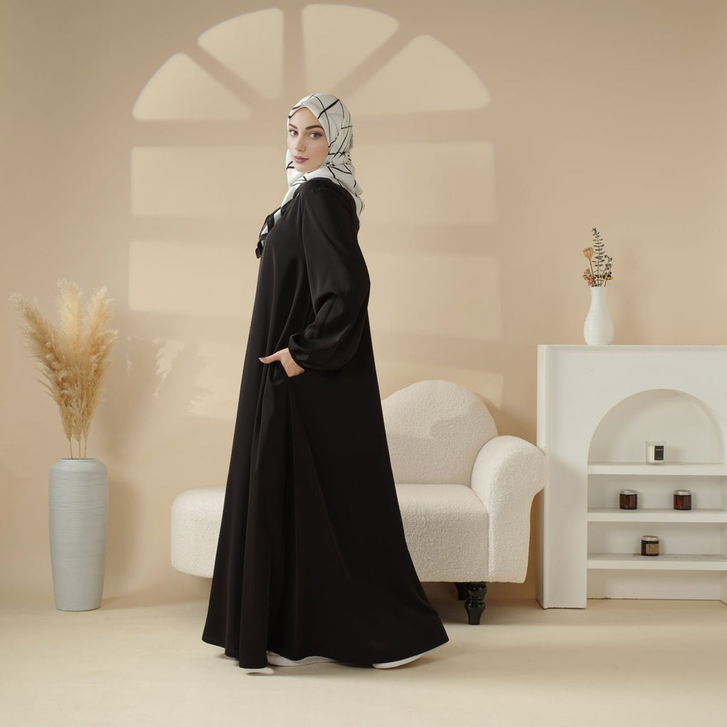 Essential Premium Versatile Pockets Umbrella Cut Abaya (MA113) by Mariam's Collection