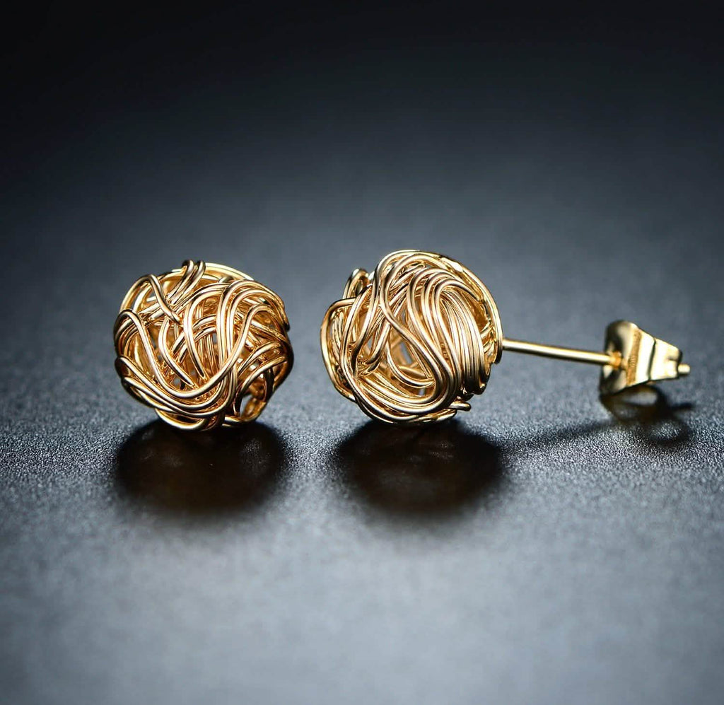 Euphir Love Knot Stud Earrings in 18K Gold Plating by DailySale