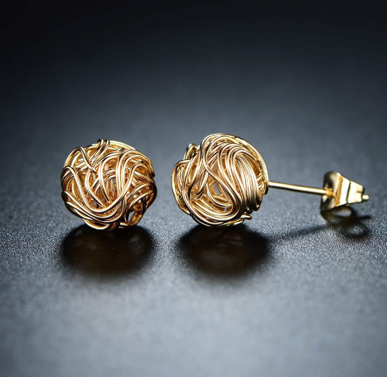 Euphir Love Knot Stud Earrings in 18K Gold Plating by DailySale