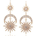 Exaggerated Luxury Sun Moon Stars Drop Earrings by DailySale