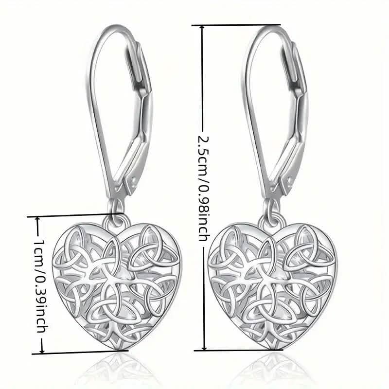 Exquisite Hollow Heart-Shaped Hoop Earrings by DailySale