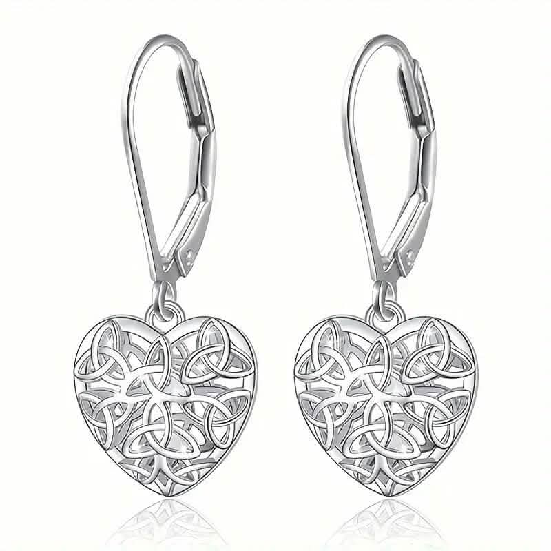 Exquisite Hollow Heart-Shaped Hoop Earrings by DailySale