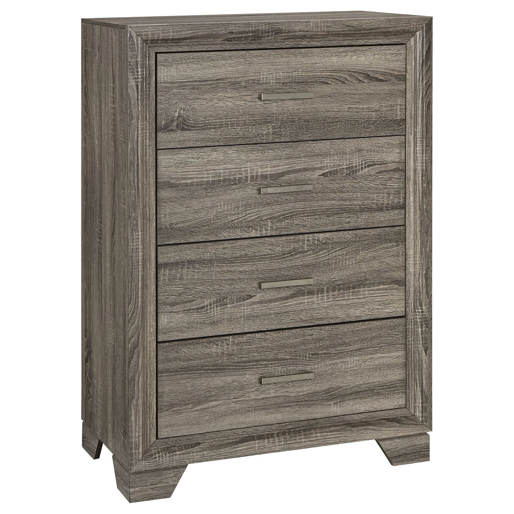Wright 4-drawer Chest of Drawers Brown Oak by Unique Piece Furniture