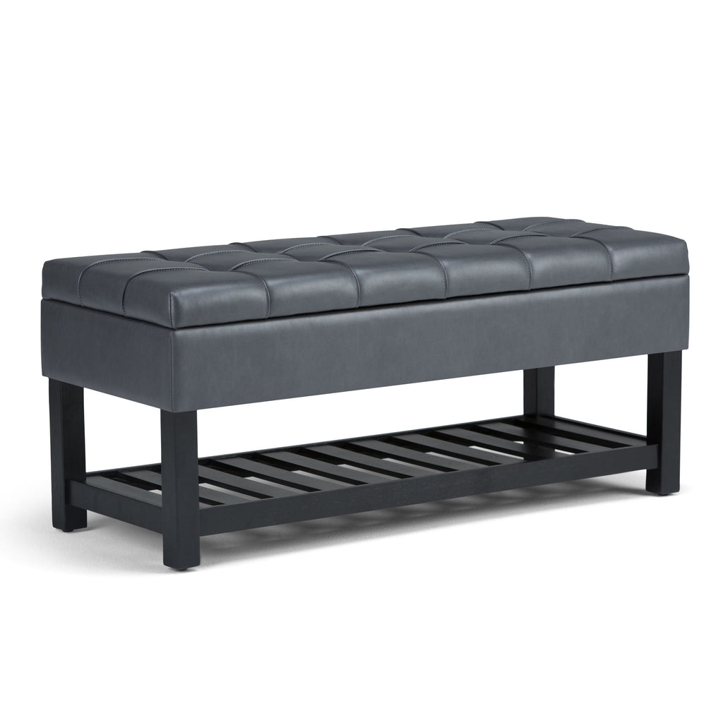 Saxon - Upholstered Transitional Storage Ottoman Bench by Unique Piece Furniture
