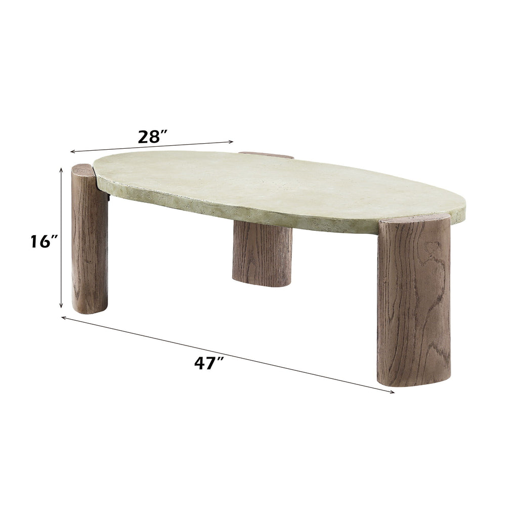 Dayana - Coffee Table - Oak / Off White by Unique Piece Furniture