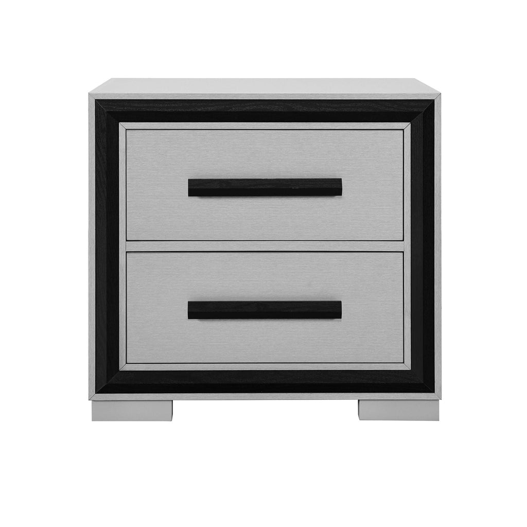 Adelaide - Nightstand With Cooler And Speaker - Gray / Black by Unique Piece Furniture