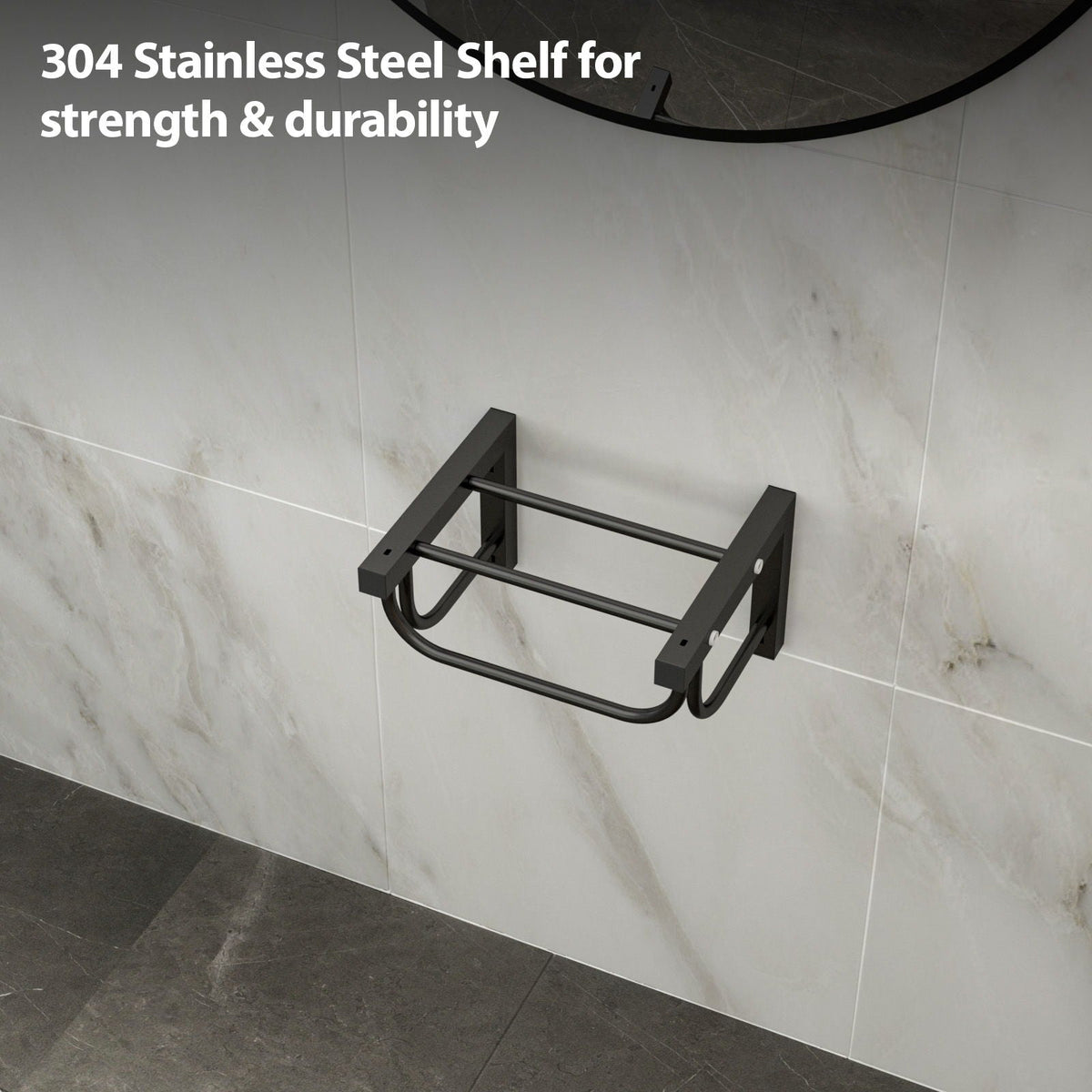 Rectangular Bathroom Sink With Towel Bar & Faucet Hole, Wall Mounted - White by Unique Piece Furniture