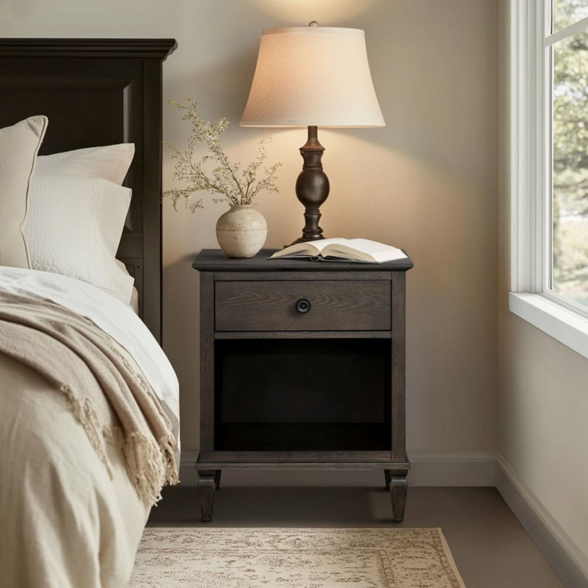 Victoria - Nightstand With Open Storage by Unique Piece Furniture