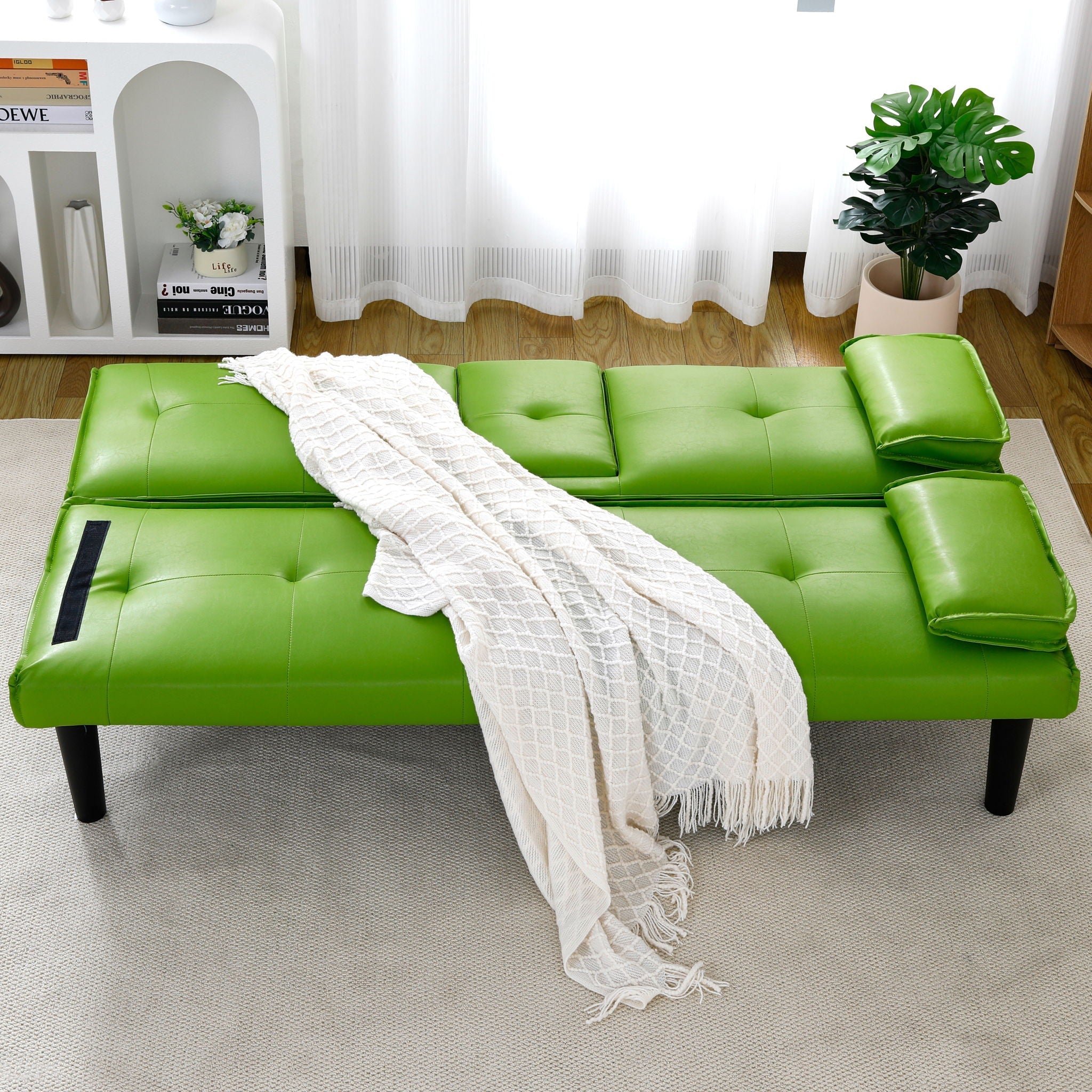 Sofa Bed With Foldable Design And Cup Holder by Unique Piece Furniture