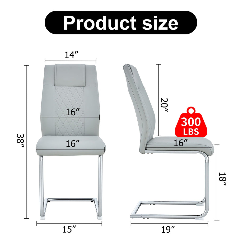 Modern Dining Chairs With Padded Seat, Metal Legs by Unique Piece Furniture