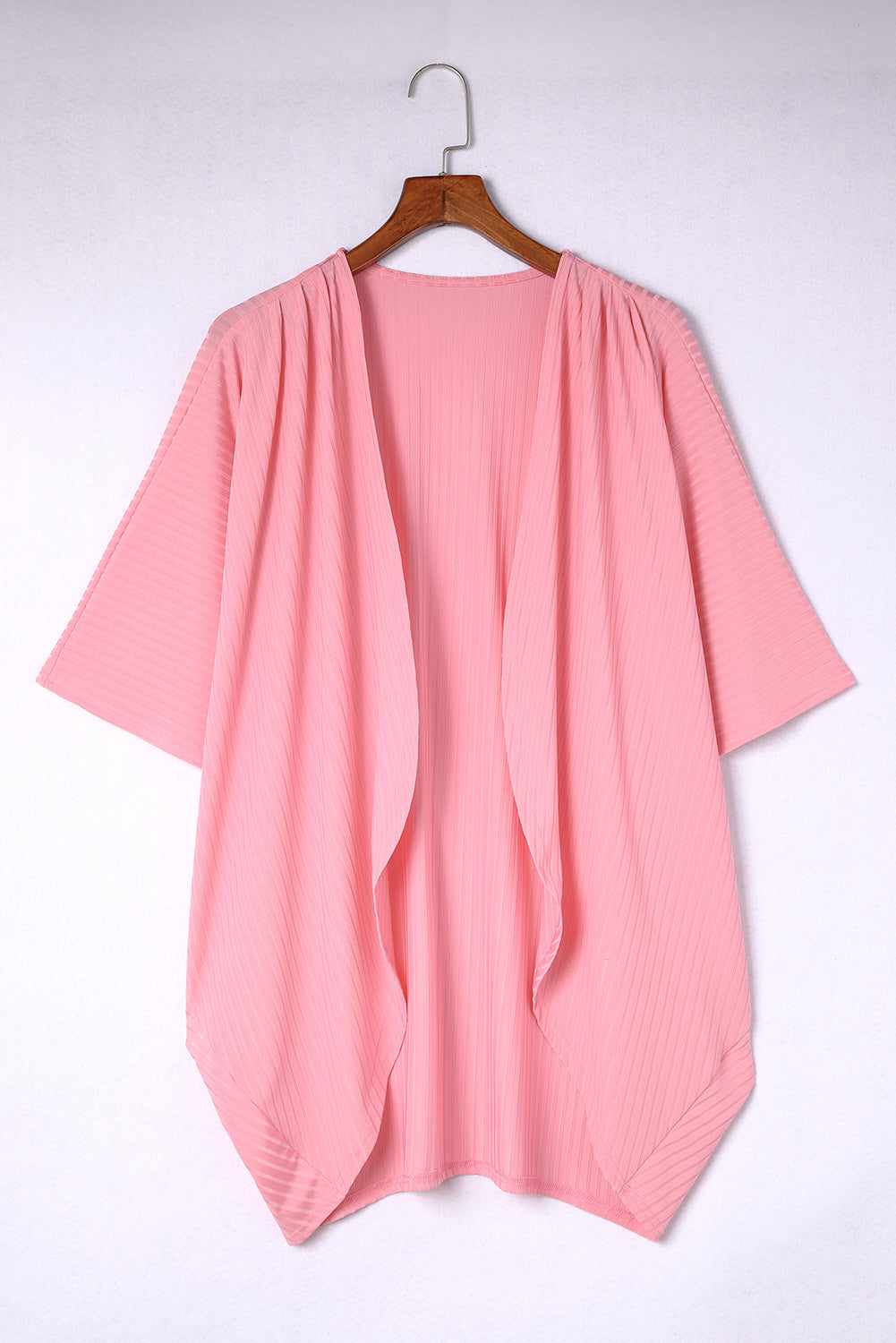 Pink Pink Pink Shimmer Ribbed Texture Plus Size Cardigan by Wild and Free Boutique