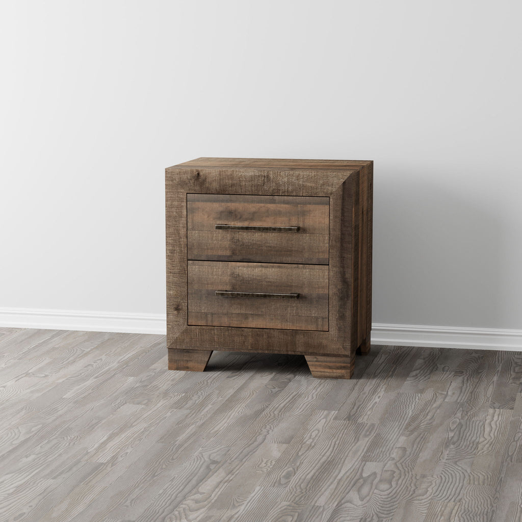 Plinz - 2 Drawer Nightstand - Brown by Unique Piece Furniture
