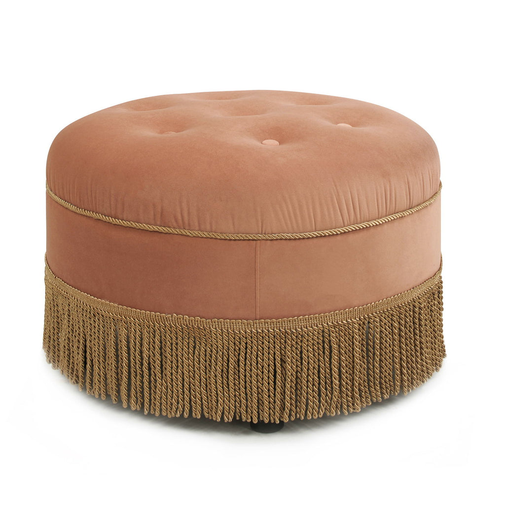 Yolanda - Round Upholstered Accent Ottoman by Unique Piece Furniture
