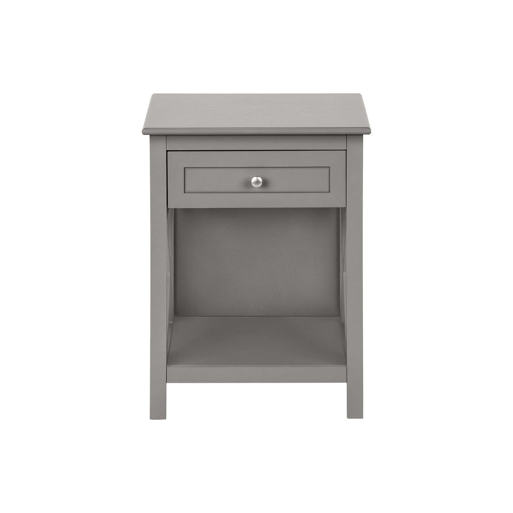 Accent End Table, 2 Tier, Storage Drawer, Transitional Style by Unique Piece Furniture
