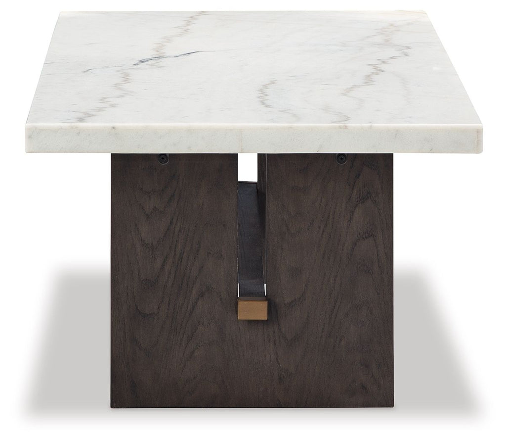 Burkhaus - Rectangular Cocktail Table - White / Dark Brown by Unique Piece Furniture