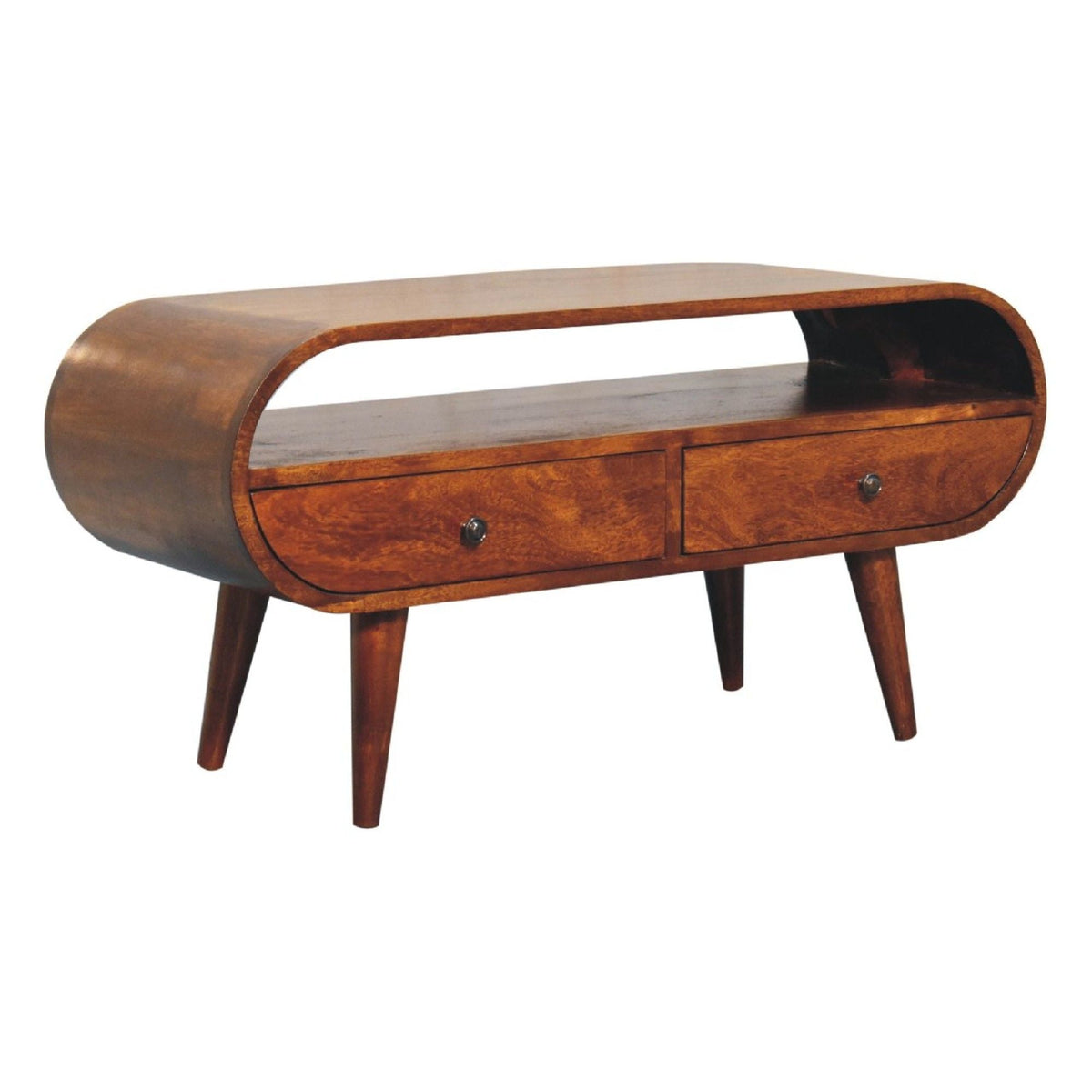 Solid Wood Circular TV Stand by Unique Piece Furniture