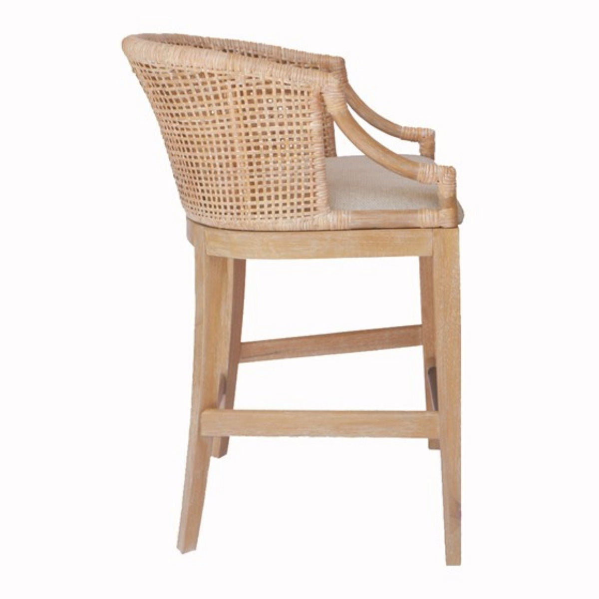 Casual Handcrafted Rattan Counter Stool by Unique Piece Furniture