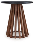 Kallari - Round End Table - Warm Brown / Black by Unique Piece Furniture