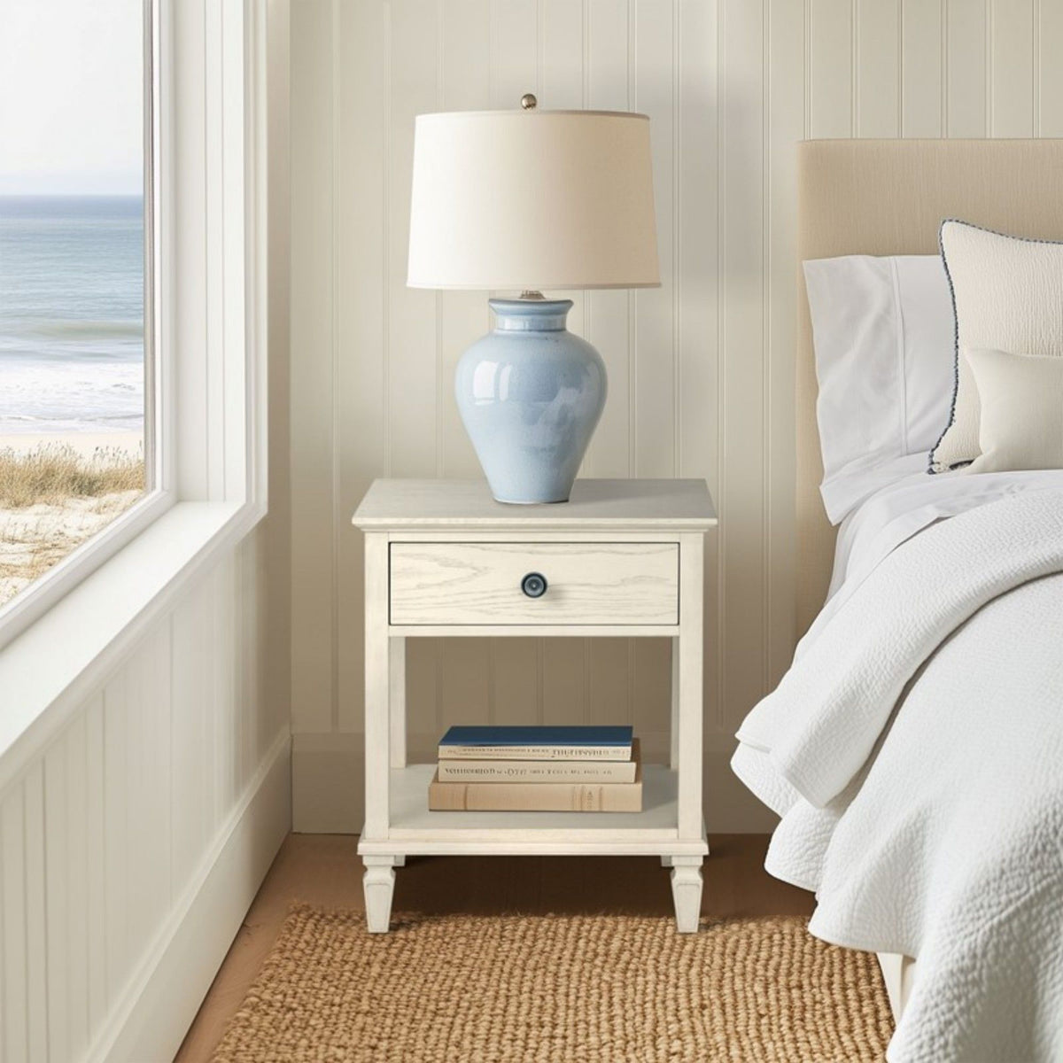 Victoria - Bedside Table With Drawer And Shelf by Unique Piece Furniture