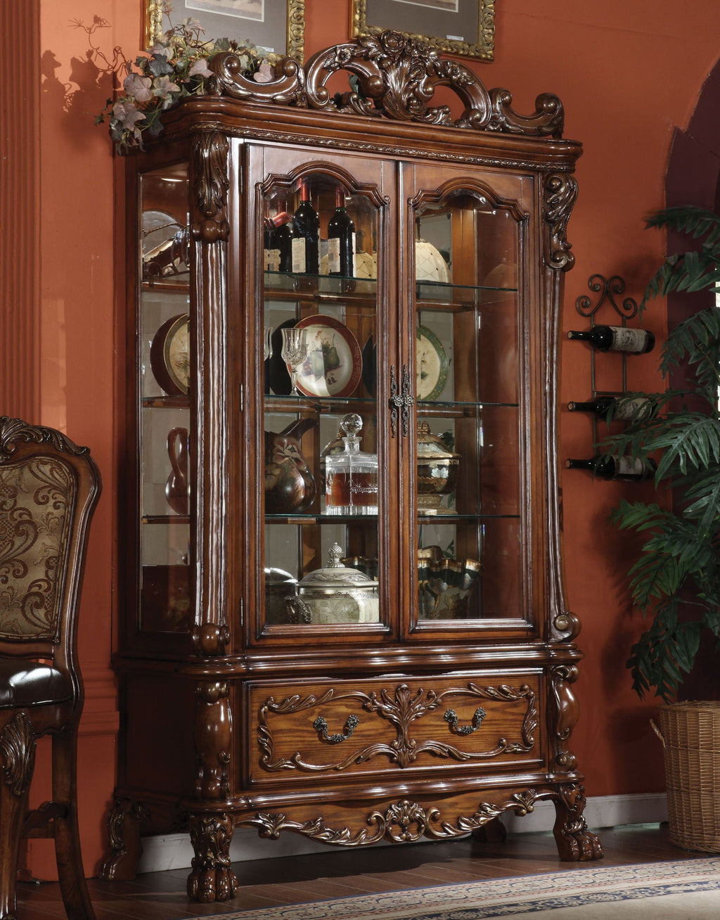 Dresden - Curio - Cherry Oak by Unique Piece Furniture
