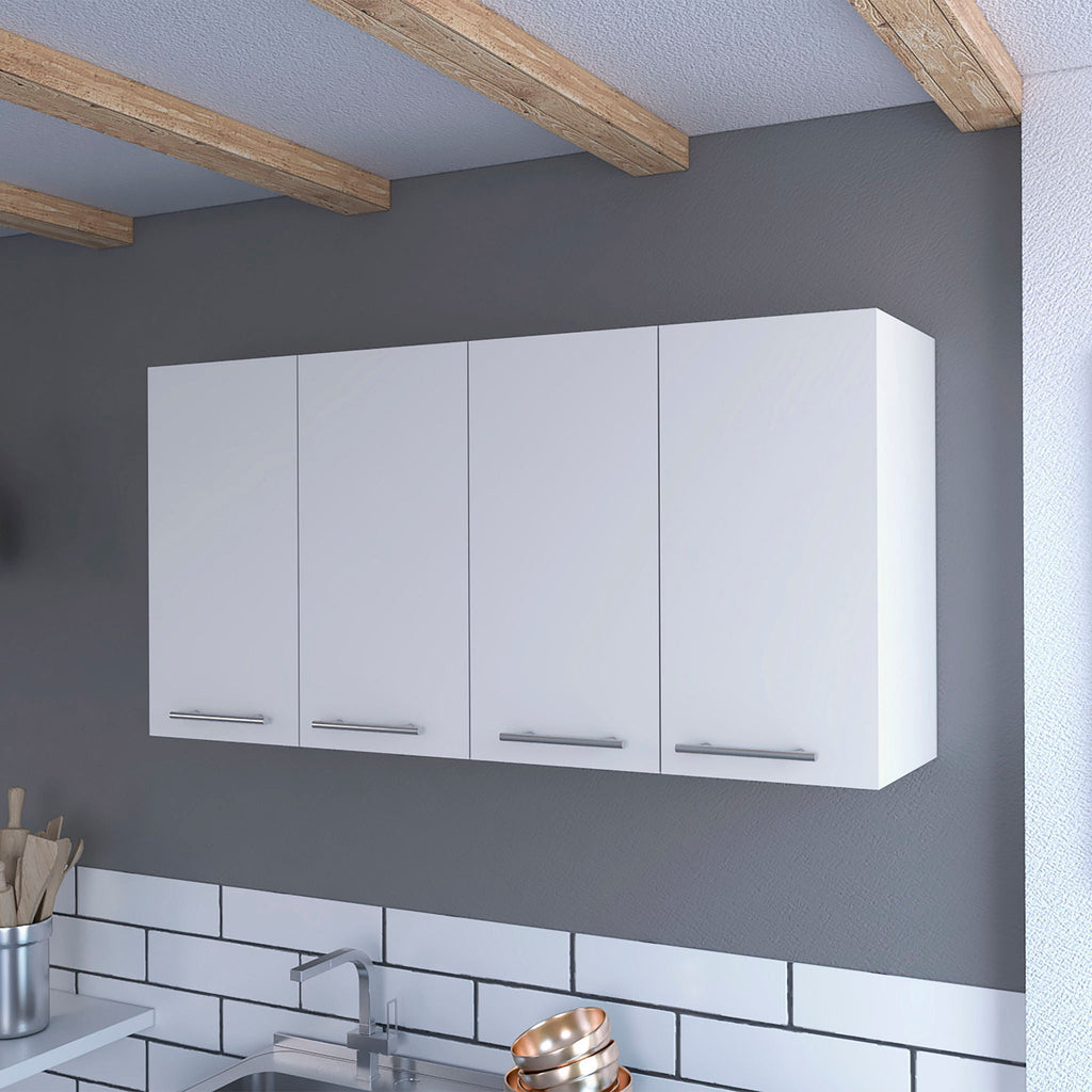 Kitchen Cabinet Durham Four Doors - White by Unique Piece Furniture
