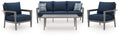Gali - Sofa / Chairs / Table Set (Set of 4) - Gray / Blue by Unique Piece Furniture