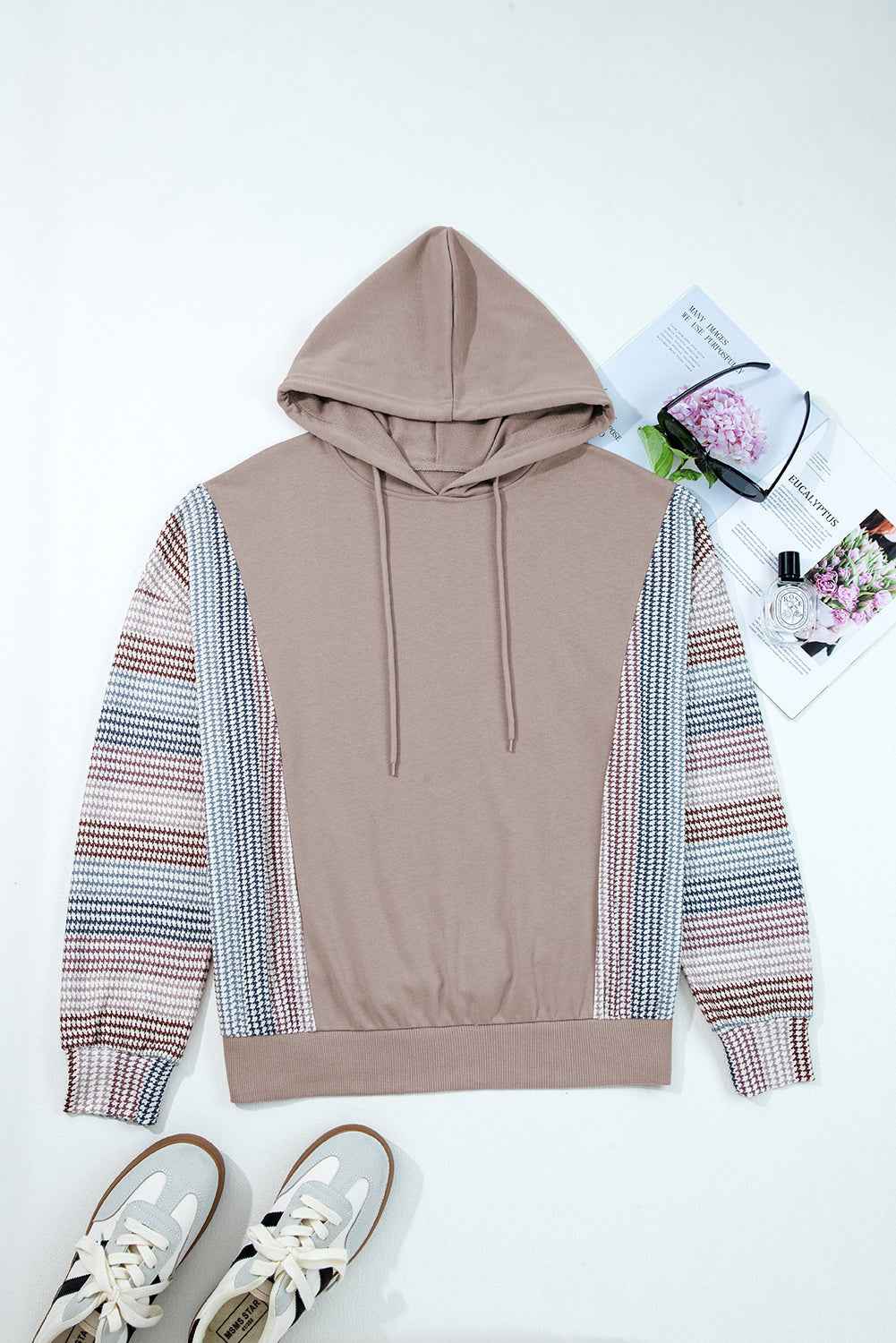 DUNE Colorblock Patchwork Baggy Hoodie by Wild and Free Boutique