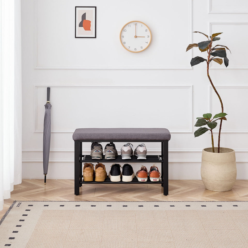 Shoe Bench With Cushion, Storage Seat For Entryway by Unique Piece Furniture