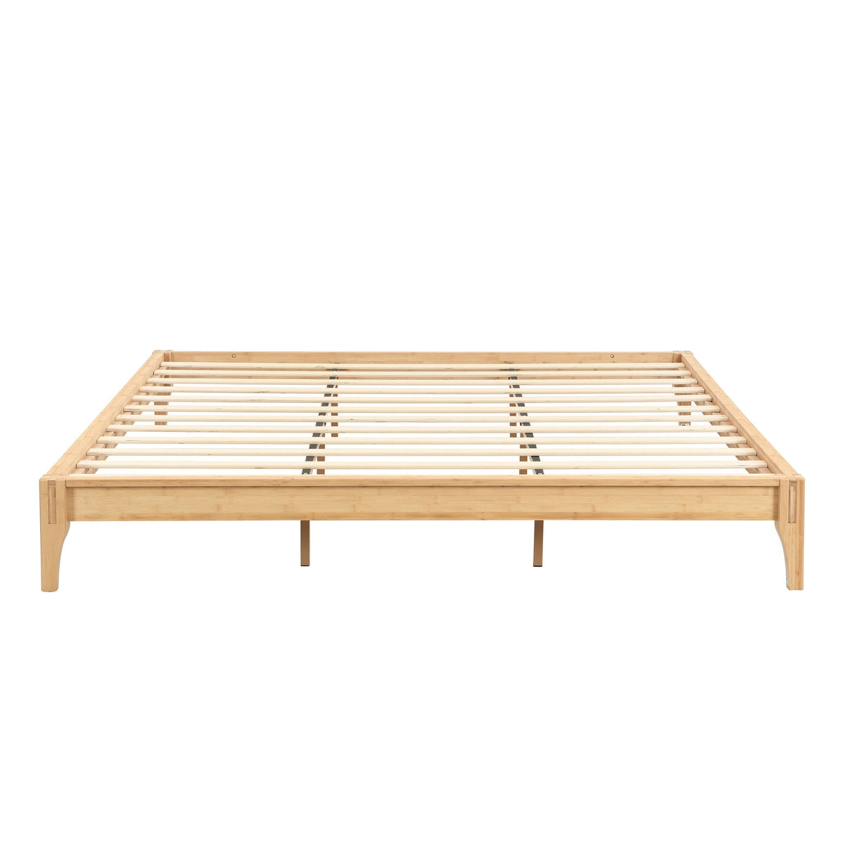 Solid Dry Bamboo Platform Bed Frame, With Slat Support by Unique Piece Furniture