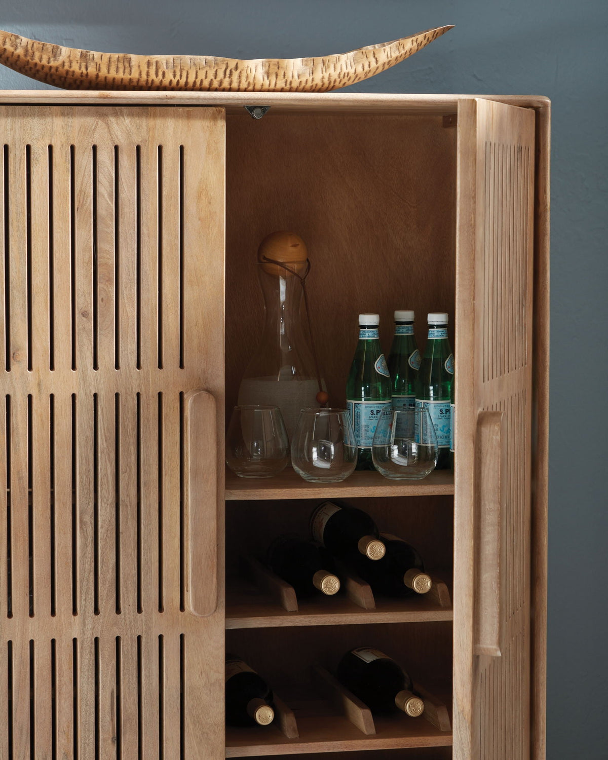 Pellamour - Bar Cabinet - Natural Brown by Unique Piece Furniture