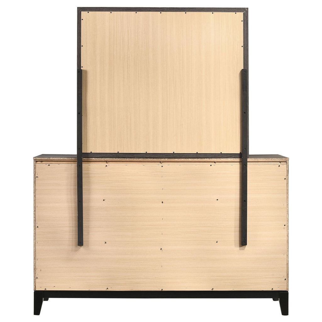 Watson 6-drawer Dresser with Mirror Grey Oak by Unique Piece Furniture