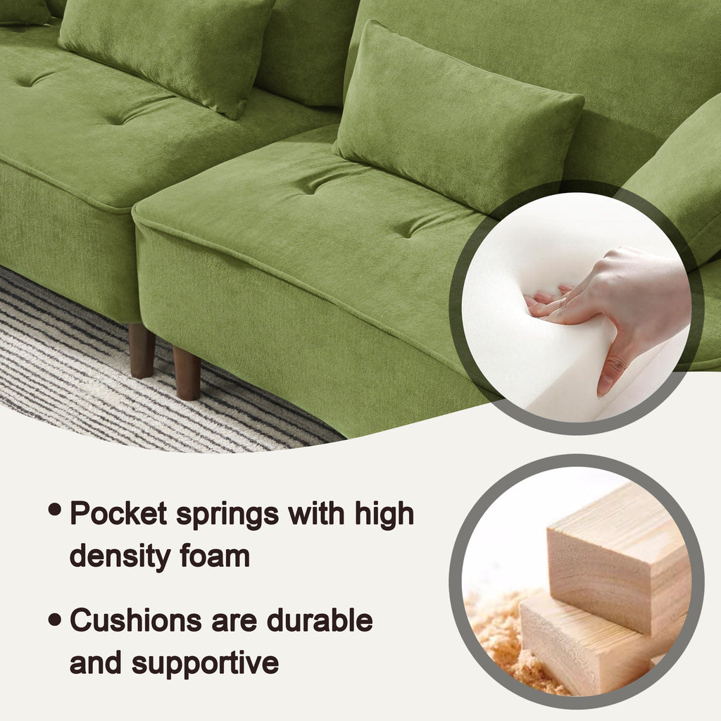 Comfortable Deep Seated Sofa With Pillows by Unique Piece Furniture