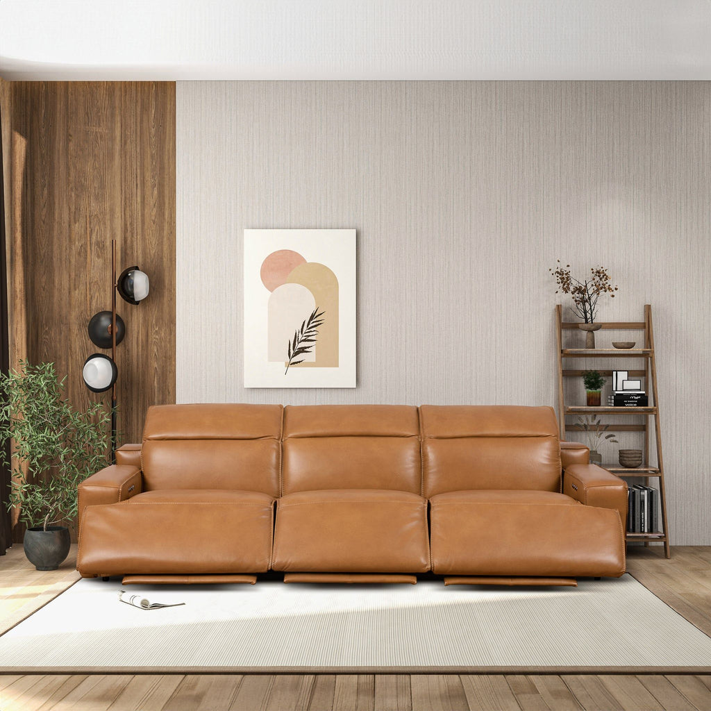 Urbana - Triple Power Recliner Sofa - Tan by Unique Piece Furniture