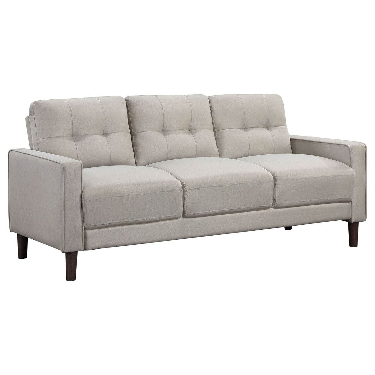 Bowen 2-piece Upholstered Track Arm Tufted Sofa Set Beige by Unique Piece Furniture