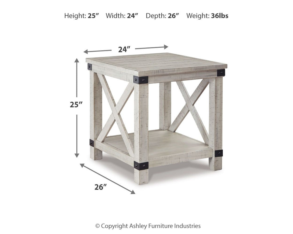 Carynhurst - Rectangular End Table - Whitewash by Unique Piece Furniture
