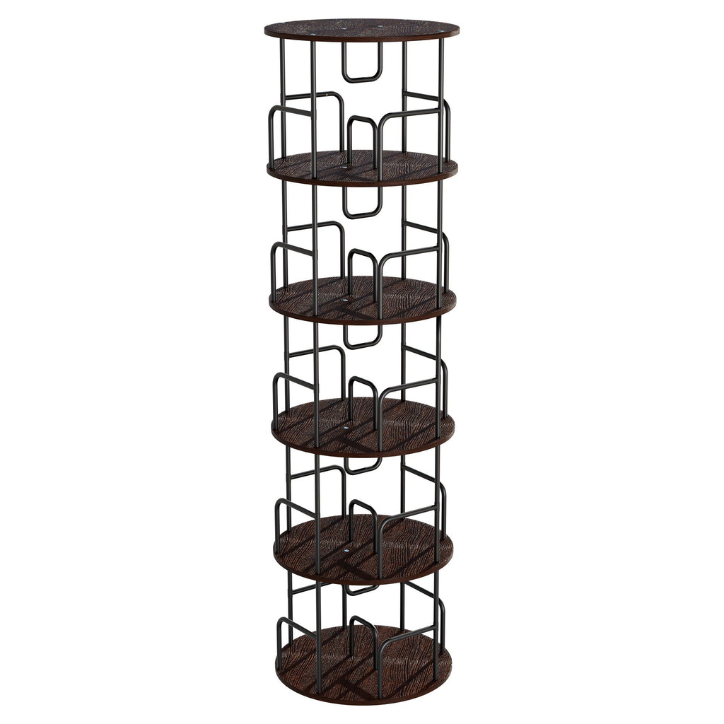 Rotating Bookshelf Tower 5 Tier Spinning 360 Degree Revolving Storage Shelf by Unique Piece Furniture