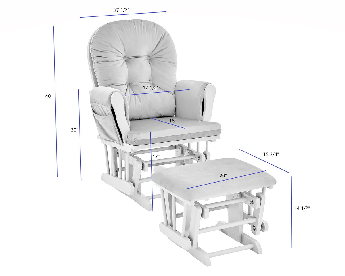 Mason - Comfortable Glider And Ottoman by Unique Piece Furniture