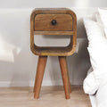 Mini California Curved Nightstand Wth Lower Slot by Unique Piece Furniture